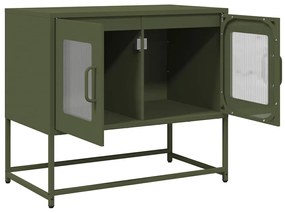 olívazöld hidegen hengerelt acél TV-szekrény 68x39x60,5 cm