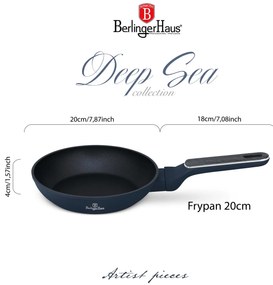 BerlingerHaus tapadásmentes indukciós serpenyő 20 cm matt kék