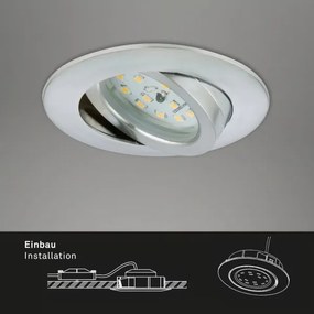 Briloner 7296-039 - 3 darabos LED szett fürdőszobai beépíthető mennyezeti lámpatest 1xLED/6,5W/230V IP23