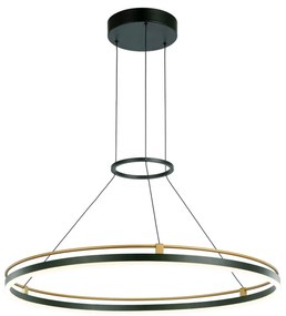 Italux Merlot PND-54638R-28W-3K-BK-GD Függőlámpa 1x28W/LED 3000K 1500lm IP20