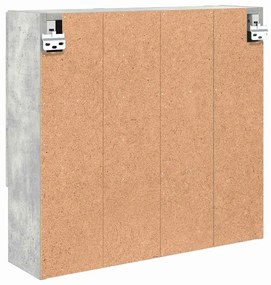 Tükörszekrény polcokkal Beton szürke 59 x 17 x 55 cm Faanyag