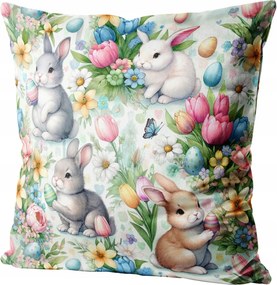Húsvéti Velúr Dekoratív Párnahuzat 45x45 Húsvét 0385