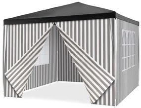 GARTHEN Kerti sátor 3 x 3 m + 4 oldalfal antracit