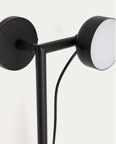 Fekete konnektorhoz csatlakoztatható fém LED dimmelhető fali lámpa Orey – Kave Home