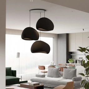 Függőlámpa - Wabi Sabi Claylights - Fekete