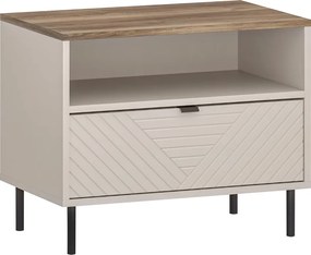 Éjjeliszekrény, kasmír/castello tölgy, EYCO 1S