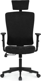 KA-W3137 fekete szövet irodai szék hinta mechanizmussal