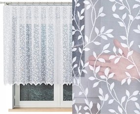 Jacquard függöny Zsuzsanna 200x125cm egyenes virágmintás (kész) szegéllyel