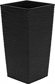 Virágtartó fekete véső magas terasz erkély takaró Finezia virágtartó 25x46cm