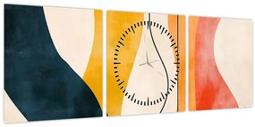 Kép - Minimalista színes illusztráció II. (órával) (90x30 cm)