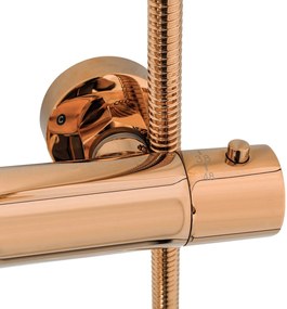 Rea Lungo, zuhanygarnitúra termosztatikus csapteleppel, rózsaszín arany, REA-P6606