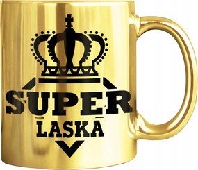 Arany Bögre Nyomott Mintával Szuper Csaj Neki Női Ajándék Valentin Napra