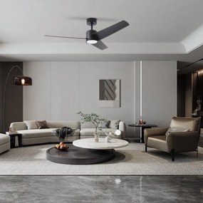 ZEVENTI - LED mennyezeti ventilátor ORVIETO LED/18W/230V Wi-Fi Tuya fekete + távvezérlő