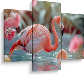 Kép - Flamingó a tóban (90x60 cm)
