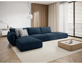 Sötétkék sarokkanapé (bal oldali) Vanda – Mazzini Sofas