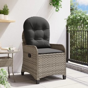 Fotel párnával Szürke Poly Rattan