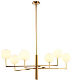 Jupiter 1930 - Csillár rúdon FEME 6xG9/40W/230V sárgaréz