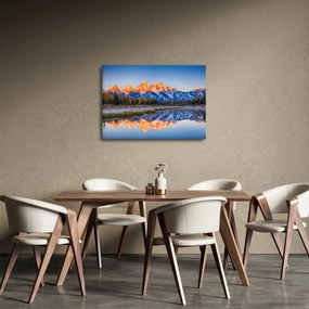 A havas hegycsúcsok képe (70x50 cm)