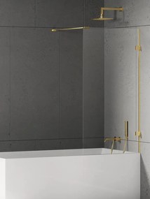New Trendy Eventa Gold Shine zuhanyparaván 80 cm egyrészes arany fényes/átlátszó üveg EXK-4895-WP