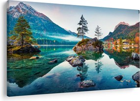 Kép - Lake Hintersee, Bajor - Alpok, Ausztria (90x60 cm)