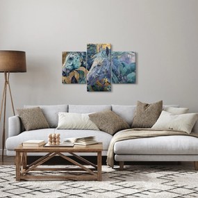 Kép - Lovak arany háttérrel (90x60 cm)