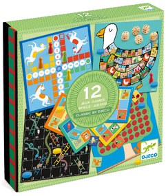 Társasjáték klasszikus - Társasjáték készlet 4+, 12 játék - Classic box 4+