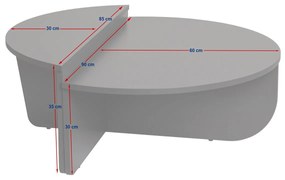 Orion Honey Oak Black dohányzóasztal