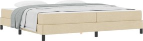 vidaXL Boxrugós ágy matracmal Krém 200 x 200 cm szövet