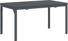vidaXL Teraszasztal Antracit 180 x 80 x 74 cm Porszórt acél