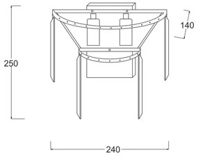 Brilagi - LED Fali kristály lámpa MOZART 2xE14/40W/230V arany
