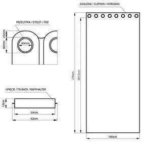 Lila bársony dimout (részleges sötétítő) függöny 140x270 cm Eyelets – Restilo