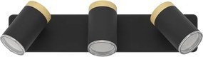 Eglo 300002 - Fürdőszobai spotlámpa CONSUMA 3xGU10/3W/230V IP44 fekete/bézs