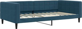vidaXL kék bársony kanapéágy 100 x 200 cm