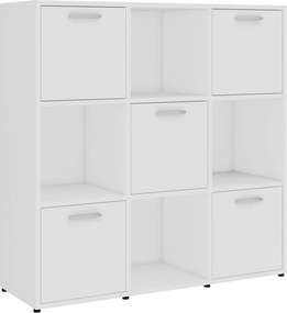 vidaXL fehér szerelt fa könyvszekrény 90 x 30 x 90 cm