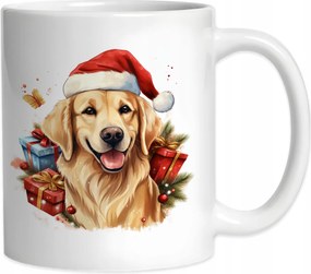 Karácsonyi bögre Golden Retriever Kutyával Karácsony 330ml