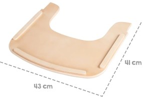 Natúr színű etetőszék tálca Sit Up Flex – Roba