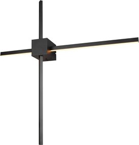 Matt fekete LED dimmelhető fali lámpa Cassino – Trio