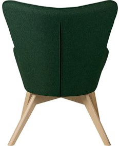 Sötétzöld fotel lábtartóval Niko – Ropez