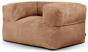 Barna kordbársony babzsákfotel MooG – SLOWDOWN