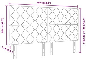 Fekete fejtámla gyémántblokkok dizájnnal 160 cm szövet