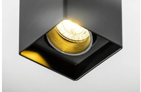 Lámpa Mennyezeti lámpatest RESTO, PC, 80x80x125 mm, IP20, max 20W, négyzet, fekete