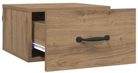vidaXL Éjjeliszekrény fiókkal Művészi tölgy 35 x 35 x 20 cm Faanyag