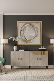 Gama 150 - White, Travertine, Gold