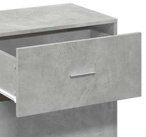 betonszürke szerelt fa tárolószekrény 56,5 x 39 x 90 cm