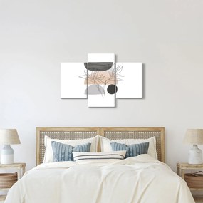 Kép - Vonal művészet virágok N⁰2 (90x60 cm)