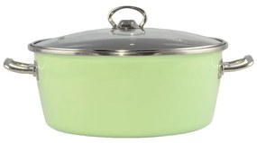 RCK Zöld Elite Zománcozott lábas 24 cm + üvegfedő 10413