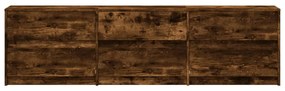 füstös tölgy színű szerelt fa LED-es TV-szekrény 180x34x50 cm