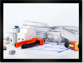 Poszterek keretben 40x30 Kábelek szerszámok Áram
