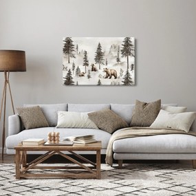 Kép - Erdő medvékkel (90x60 cm)