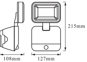 Osram - LED kültéri fali reflektor érzékelővel BATTERY LED/4W/4xD IP54